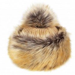 Skullies & Beanies Faux Fur Russian Hat for Women - Warm & Fun Fur Cuff Hat with Pom Pom (Ginger Fox) - CE1275IWH4X $44.94