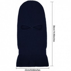 Balaclavas 2 Holes Full Face Cover Knitted Balaclava Face Mask Winter Ski Mask for Winter Adult Supplies - Color 2 - C918XDT6...