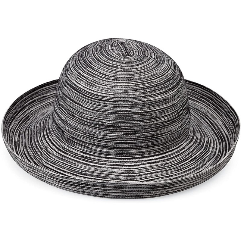 Sun Hats Women's Sydney Sun Hat - Lightweight- Packable- Modern Style- Designed in Australia - Black/White - CA11VHHTERH $72.97