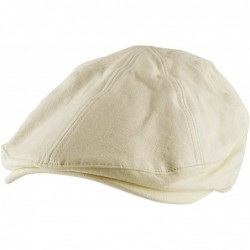 Newsboy Caps 100% Cotton Canvas Newsboy Cap Gatsby Golf Hat - Off White - CA11X5VXKAT $15.14