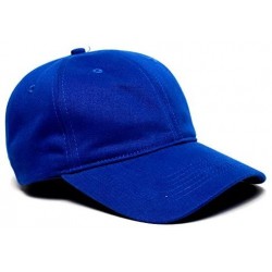 Baseball Caps 201C - Brushed Cotton Twill Buckle Back Hat (Single Hat- 6 Pack- or 12 Pack) - Royal - CG18M567WH8 $20.98