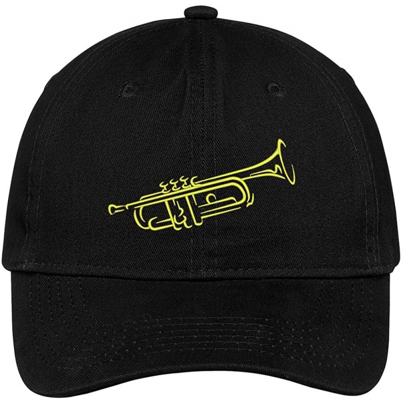 Baseball Caps Trumpet Embroidered Cotton Adjustable Ball Cap - Black - CB12MAZ522F $25.13