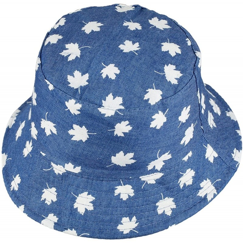 Bucket Hats Unisex Bucket Hat-Sun Packable Fishing Hunting Flat Top Fisherman Outdoor Cap - Style 3 Maple Leafs - CU18ERGLIKI...