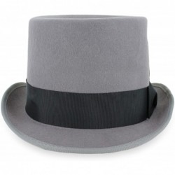 Fedoras Crushable Top Hat Soft Men's 100% Wool Felt in Black and Grey (Medium- Grey) - CV18093GOCQ $39.43