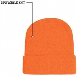 Skullies & Beanies Men's Thinsulate Acrylic Cuff Knit Hat - Blaze Orange Outdoor Hunting Camouflage - Blaze Orange Acrylic - ...