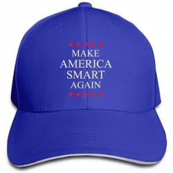 Baseball Caps Make America Smart Again Adjustable Baseball Hat Dad Hats Trucker Hat Sandwich Visor Cap - Royalblue - C118GL53...