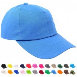 Baseball Caps Wholesale 12-Pack Baseball Cap Adjustable Size Plain Blank All Cotton Solid Color Dad Hat (Skull Blue) - CI195S...