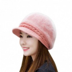 Skullies & Beanies Women Hat-Fashion Women Hats For Winter Beanies Knitted Hats Girls' Rabbit Cap (Pink 1) - Pink 1 - C3188E4...