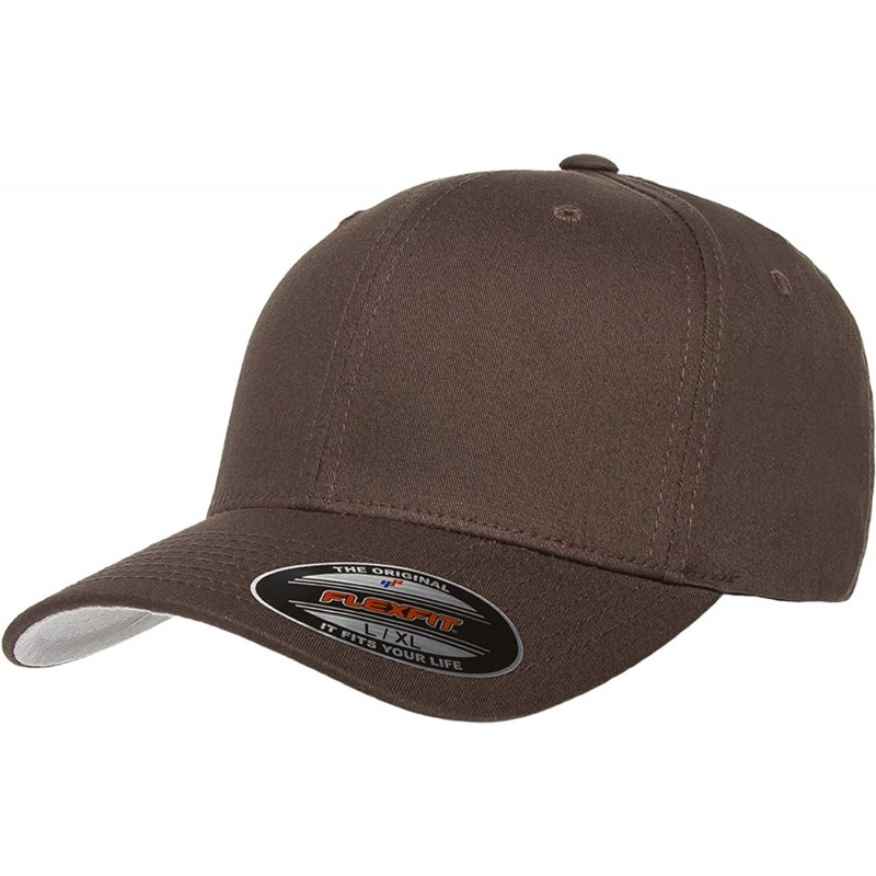 Baseball Caps Adult's 5001 2-Pack Premium Original Twill Fitted Hat - Brown - CJ12H39EJ1X $33.19