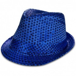Fedoras Blue Sequin Fedora Party Hat - CQ117AVS8B1 $13.19