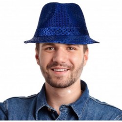 Fedoras Blue Sequin Fedora Party Hat - CQ117AVS8B1 $18.22
