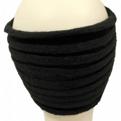 Cold Weather Headbands Black Knit Headband With Beaded Detail - CH110FSEA63 $32.36