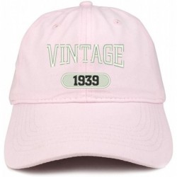 Baseball Caps Vintage 1939 Embroidered 81st Birthday Relaxed Fitting Cotton Cap - Light Pink - CX180ZIWZ6R $37.42