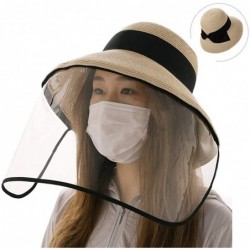 Sun Hats Womens UPF 50 Straw Sun Hat Floppy Wide Brim Fashion Beach Accessories Packable & Adjustable - CX197L40MOA $54.02