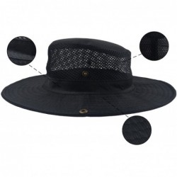 Sun Hats Packable Perfect Fishing Gardening - Black - C218E4SOH07 $17.77