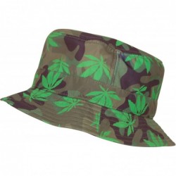 Sun Hats Gemma Colorful Design Cloche Bucket Bell Summer Hat - Camo With Leaf - CG11XHA20PJ $12.17