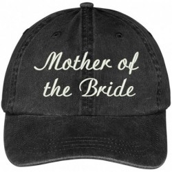 Baseball Caps Mother of The Bride Embroidered Wedding Party Pigment Dyed Cotton Cap - Black - CP12FM6FHH9 $36.74