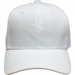 Baseball Caps Men's Baseball Cap with Adjustable Hook and Loop Closure - White - C118O8L60X7 $17.80