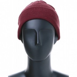 Skullies & Beanies Mens Warms Simple Acrylic Watch Hat - Dch001-red - CP18IR6D6AO $17.76