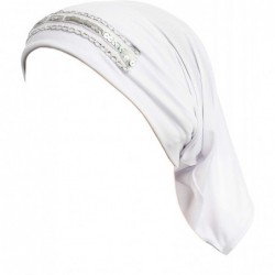 Skullies & Beanies Tube Hijab Under Scarf Fashion Chemo Caps - White - CJ18QHRADS4 $22.74