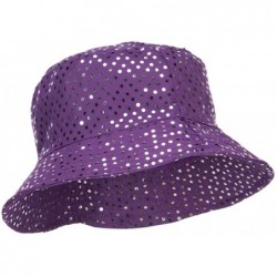 Bucket Hats Ladies Bling Disk Bucket Hat - Purple - C212ENS0UMJ $42.20