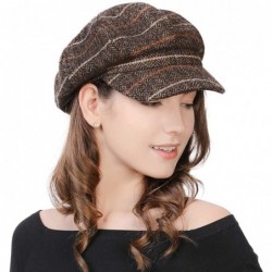 Newsboy Caps 2019 New Womens Visor Beret Newsboy Hat Cap for Ladies Merino Wool - 99952_coffee - CT18K56Y98C $32.07