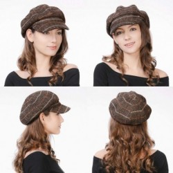 Newsboy Caps 2019 New Womens Visor Beret Newsboy Hat Cap for Ladies Merino Wool - 99952_coffee - CT18K56Y98C $31.25