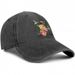Baseball Caps Unisex Baseball Cap Cowboy Hat Hawk Dad Hats Trucker Hat - Hummingbird Bird Flowers - C018WIDQA05 $29.93
