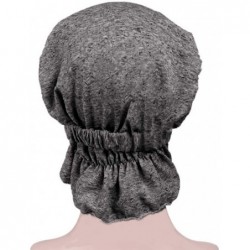 Skullies & Beanies Ruffle Chemo Turban Hair Loss Cap Cancer Slouchy Beanie Muslim Abbey Headband - Grey - CD18HDW7UGA $20.62