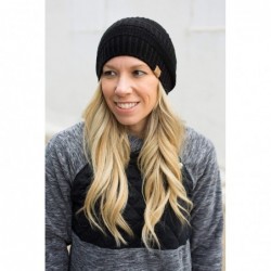 Skullies & Beanies Olivia and Jane Warm and Cozy- Lightweight Slouch Beanie- Winter Hats for Women - Black - CC18U06SGHQ $25.46