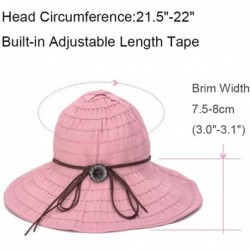 Sun Hats Sun Hat for Women Bow-Knot Brim Cap Foldable Neck Anti-Ultraviolet Fishing Hats - Deep Pink - CZ18Y8G9W9O $18.30