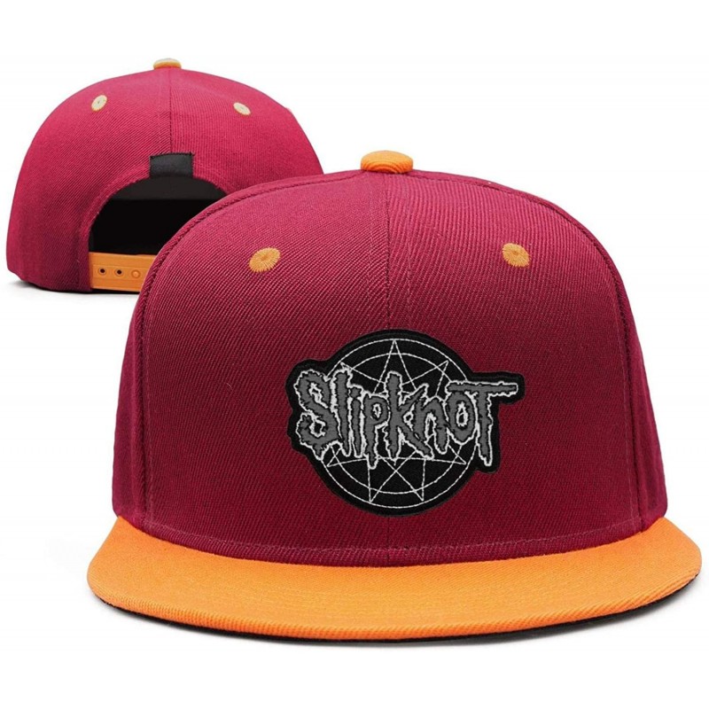 Sun Hats Unisex Mesh Flat Cap -Logo-Funny- Caps for Mens Womens - Slipknot Logo Funny-4 - C718K6UC3YH $30.96