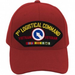 Baseball Caps 1st Logistical Command - Vietnam Hat/Ballcap Adjustable One Size Fits Most - Red - CF18OQXKI5N $42.48
