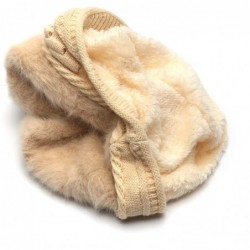 Newsboy Caps Newsboy Caps Faux Angora Winter Hat Crochet with Warm Fleece Lined Snow for Lady - Off-whiter - CK18M8LHR7N $16.29
