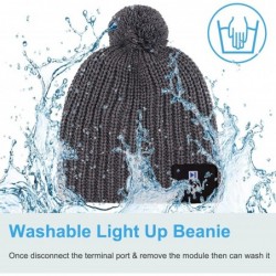 Skullies & Beanies Light Up Beanie Hat Stylish Unisex LED Knit Cap for Indoor and Outdoor - Lb008-gray-string - CK186LMCS0O $...