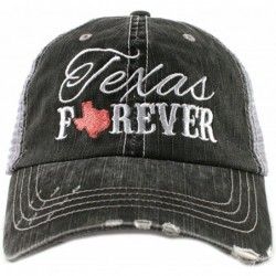 Baseball Caps Texas Forever Women's Adult Mesh Trucker Hat Cap - Coral - CE11O34SOXB $46.57