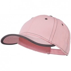 Baseball Caps Superior Cotton Twill Structured Twill Cap - Pink Charcoal OSFM - CF11LJVCFJ5 $12.85