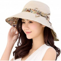 Sun Hats Womens Sun Hat Summer UPF 50+ UV Protection Beach Hat Foldable Wide Brim Cap - Beige - CV12N18296D $26.74