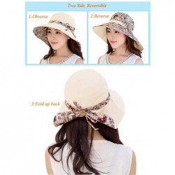 Sun Hats Womens Sun Hat Summer UPF 50+ UV Protection Beach Hat Foldable Wide Brim Cap - Beige - CV12N18296D $17.32