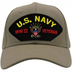 Baseball Caps US Navy- World War II Veteran Hat/Ballcap Adjustable One Size Fits Most - Tan/Khaki - CF18HWR0MQ3 $50.03