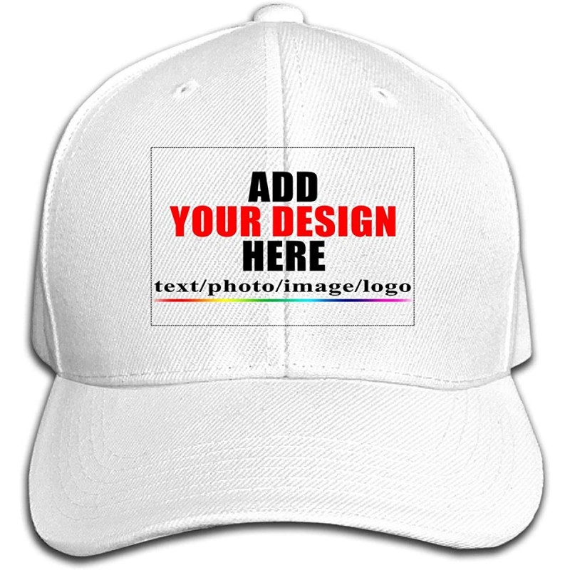 Baseball Caps Custom Baseball Caps- Design Your Own Hat- Team Photo Text Logo Graphic Print - Baseball-a White - C818U0327N3 ...