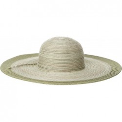 Sun Hats Women's Mixed Braid Large Brim Floppy - Sage - CE11HAI79LT $36.34