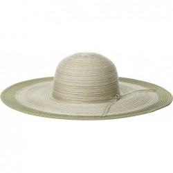 Sun Hats Women's Mixed Braid Large Brim Floppy - Sage - CE11HAI79LT $20.59