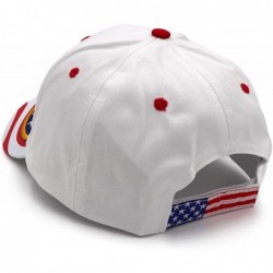 Baseball Caps Donald Trump 2020 Hat Keep America Great 3D Embroidery KAG MAGA Baseball Cap USA Flag - White B - CH18WA8D3C3 $...