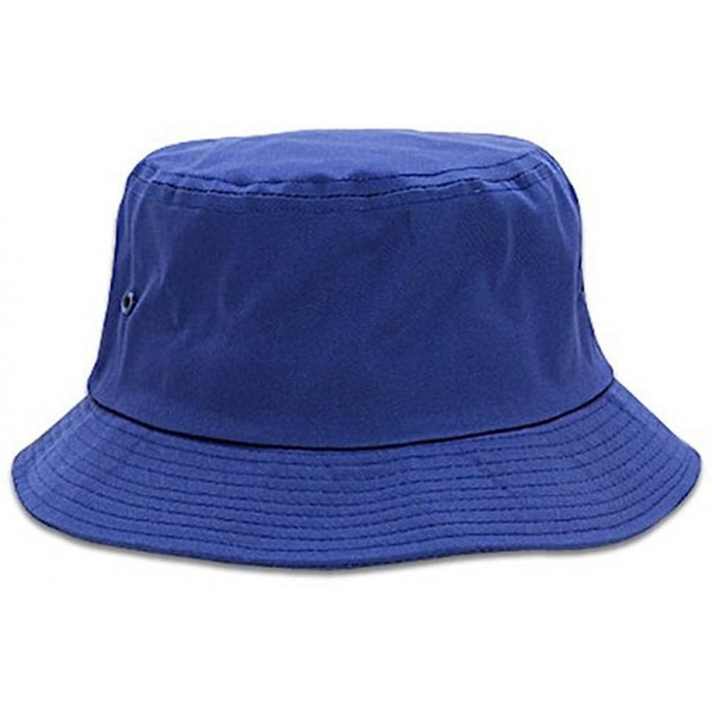 Bucket Hats Twill Bucket Hat (Various Size and Color) - Royal - CM11B3EF5K9 $13.72