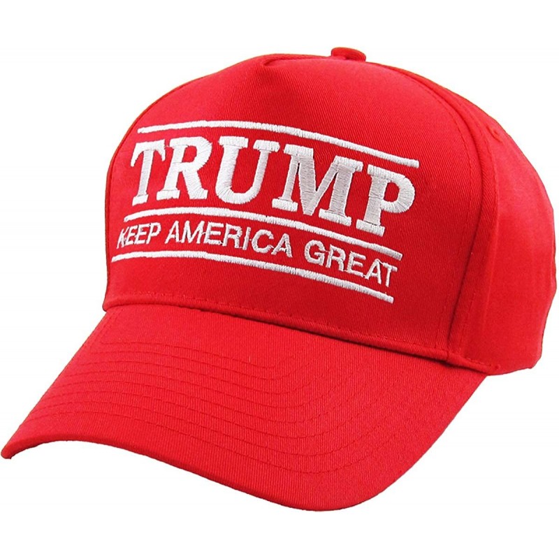 Baseball Caps Make America Great Again Our President Donald Trump Slogan with USA Flag Cap Adjustable Baseball Hat Red - CB18...