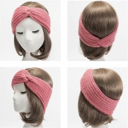 Headbands Women Knitted Twist Headband Turban Hair Band Head Wrap Headwear - Khaki - CV18LSTLSSS $13.92