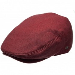 Skullies & Beanies Men's Premium Wool Blend Classic Flat IVY newsboy Collection Hat - 1581-burgundy - CW1865LA8E5 $32.39