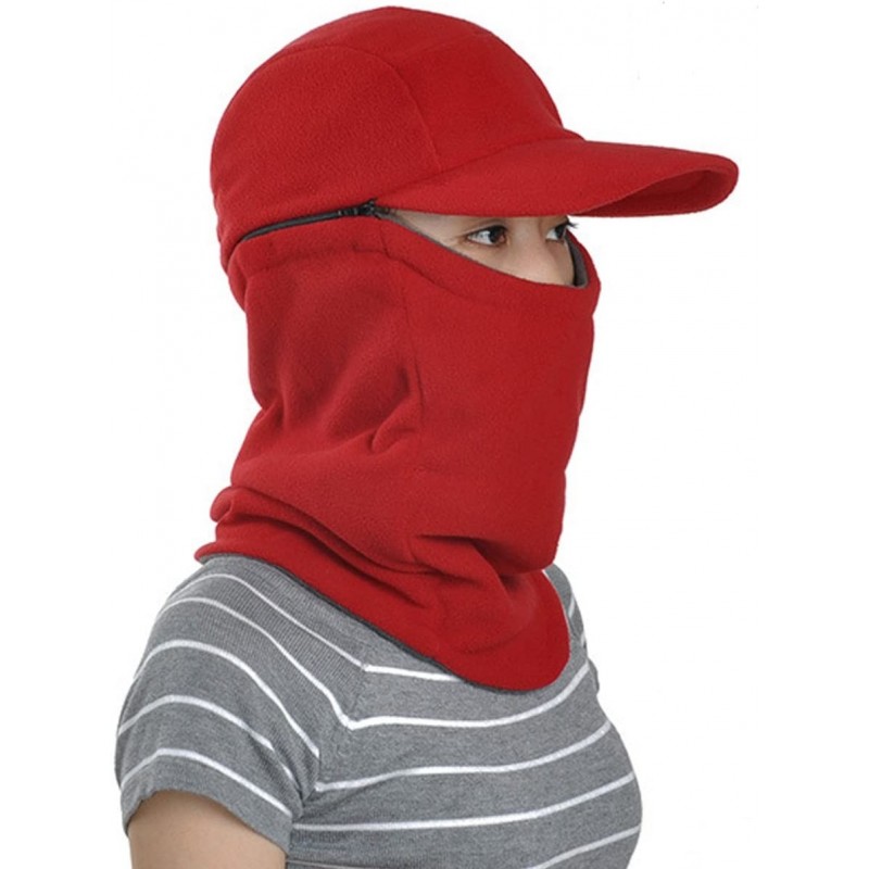Balaclavas Masked Scarf Fleece Cap Hat Warm Windproof Balaclava for Women Men Winter - A05-red - CS120SO63DR $63.20
