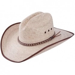 Cowboy Hats Jason Aldean Hicktown - Mexican Palm Straw Cowboy Hat - CI11FJN7B6V $77.20